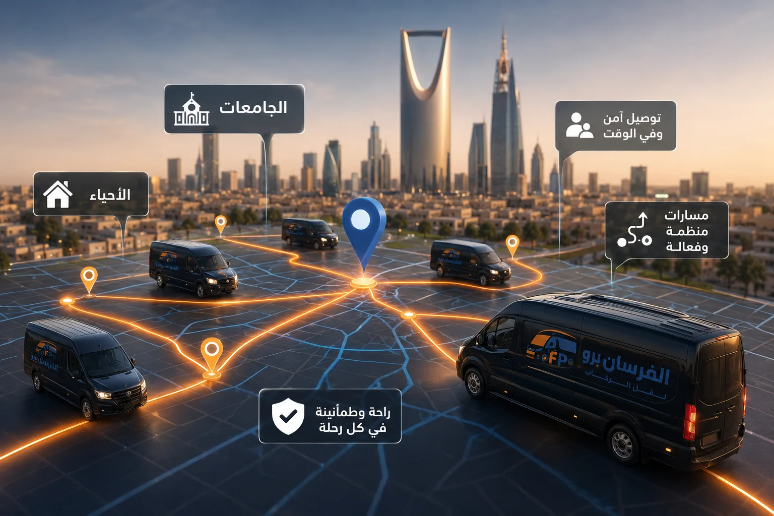 كيف يتم تنظيم مسارات النقل لضمان الراحة والالتزام بالأنظمة؟