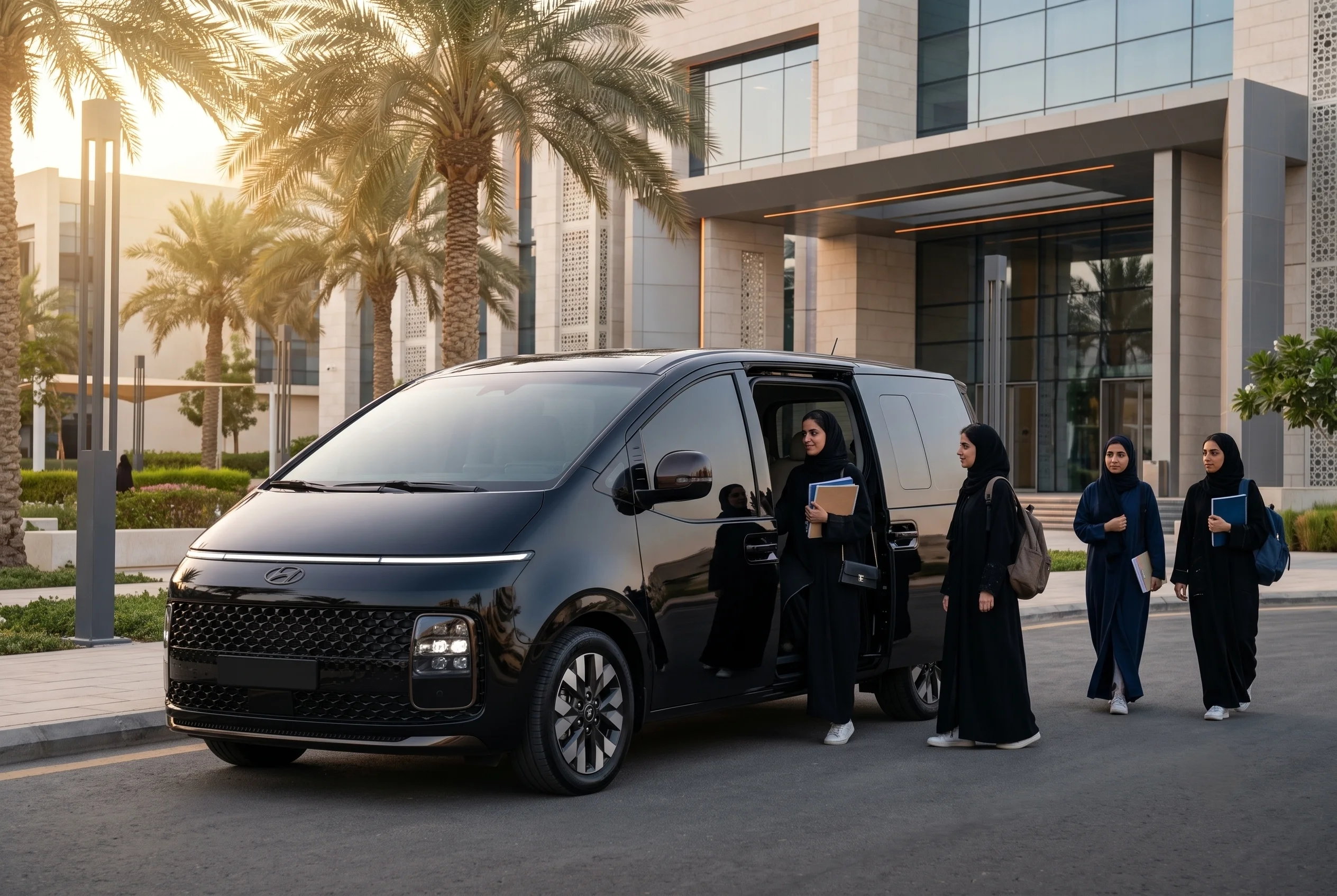 نقل طالبات الكلية الرقمية بالرياض بخدمة موثوقة